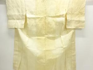 アンティーク　本麻すかし織流水に草葉模様長襦袢